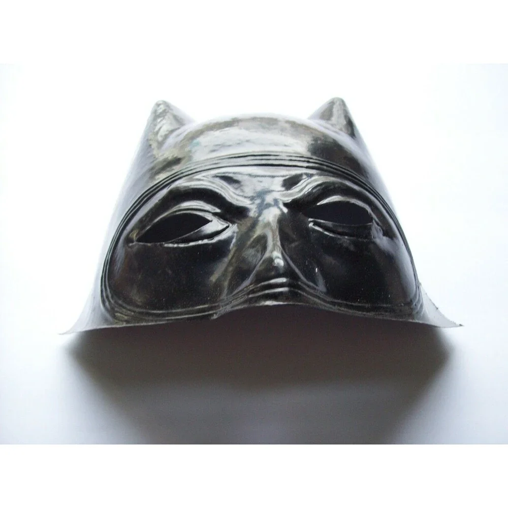 Batman Mask Vintage Halloween Costume Cowl New Old Stock Soft Plastic SuperHero